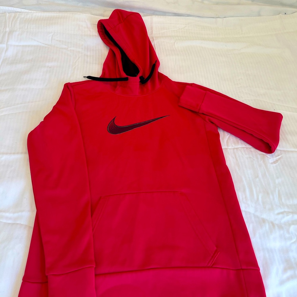 Nike Pink Hoodie with Black Swoosh Size S